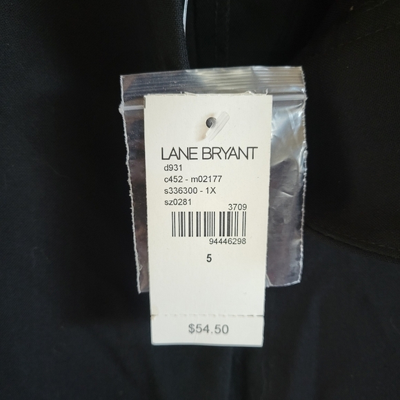 NWT Lane Bryant Houstan Wide Leg Pant Black Size 5 - Picture 9 of 9